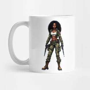 African American Military Woman Mug